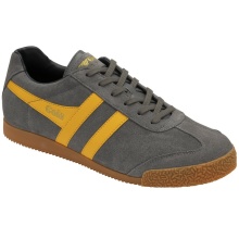 Gola Sneaker Harrier Suede Leather ash grey/yellow/navy blue Men